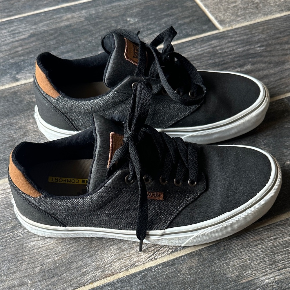 Vans Black and Tan Men's Sneakers